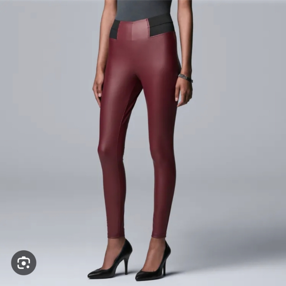 Vera Wang faux leather leggings